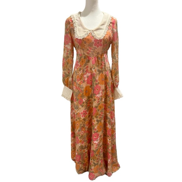 Vintage Dresses & Skirts - Vintage 1970s Handmade Prairie Dress